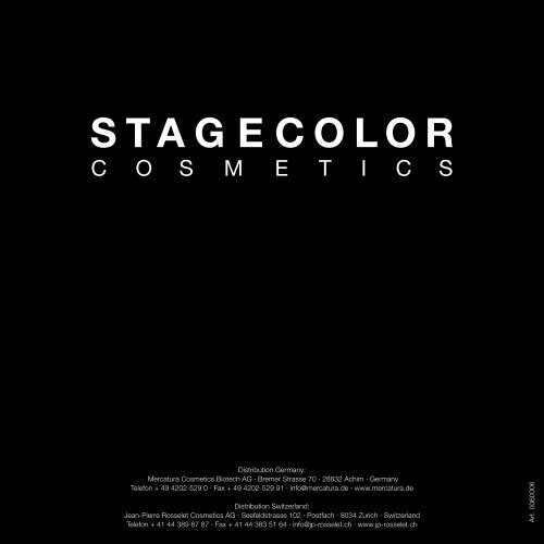 Catalogue – STAGECOLOR - Jean-Pierre Rosselet Cosmetics AG