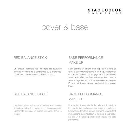 Catalogue – STAGECOLOR - Jean-Pierre Rosselet Cosmetics AG