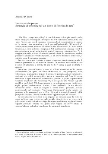 Antonino Di Sparti - Lingue Moderne per il Web