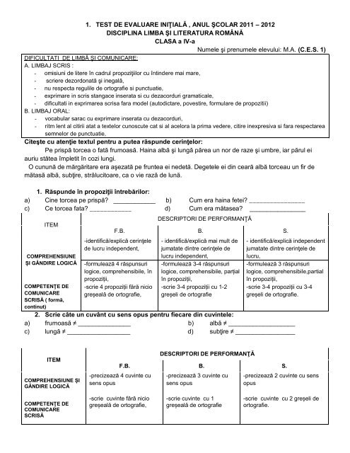 NICOLETA ADET Fise de evaluare adaptate CCD 17.11.2011