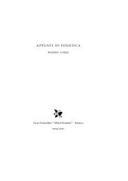 Appunti di fonetica - Liceo Scientifico Statale 