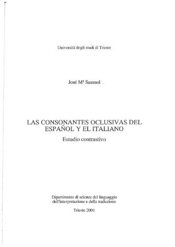 LAS CONSONANTES OCLUSIVAS DEL ESPAI\rOL Y ... - Contrastiva