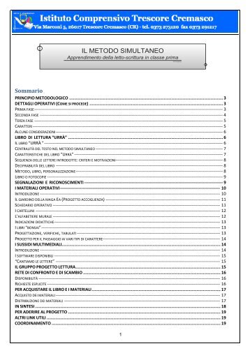 Materiale stampabile - Istituto Comprensivo di Trescore Cremasco