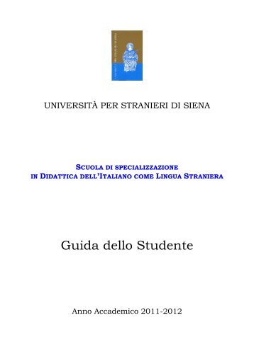 Anno accademico 2011-2012 - Università per Stranieri di Siena