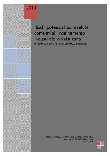 Rischi Salute Medici della Valsugana - Nuova Stagione