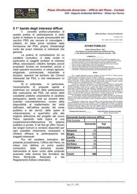 VAS - All 1 - Sintesi non tecnica - PSA Cortale