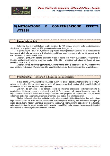 VAS - All 1 - Sintesi non tecnica - PSA Cortale