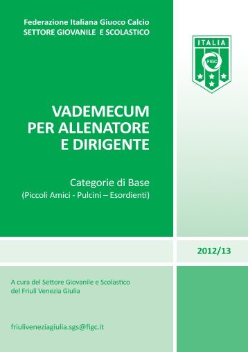 VADEMECUM PER ALLENATORE E DIRIGENTE - Sangiorgina calcio