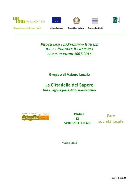 Scarica PSL - Fare società locale - La Cittadella del Sapere