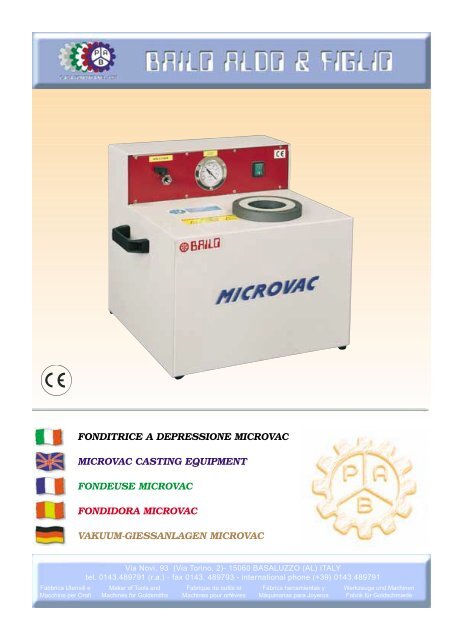 fonditrice a depressione microvac microvac casting equipment ...