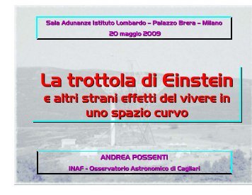 La trottola di Einstein La trottola di Einstein - INAF