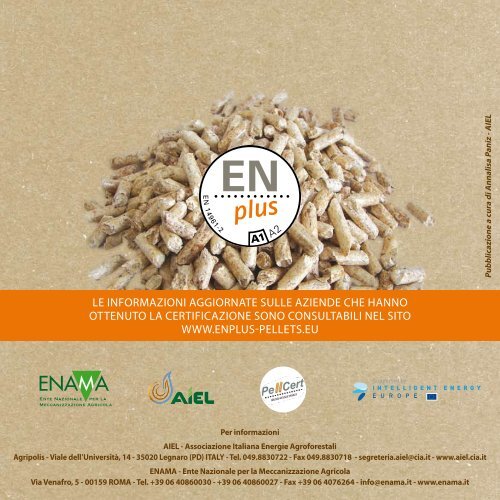 Brochure ENplus - La nuova certificazione europea del pellet - Enama