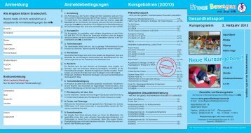 Broschüre zum Kursprogramm - Verein für Behindertensport Bonn ...
