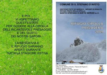 primavera rifugio - Comune di Santo Stefano d'Aveto