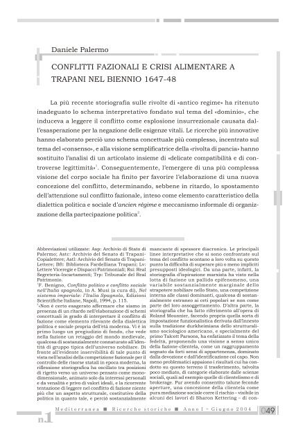 Mediterranea n°1 (esecutivo).cdr - Mediterranea ricerche storiche