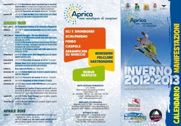 Calendario Eventi invernali di Aprica - Discoveryalps