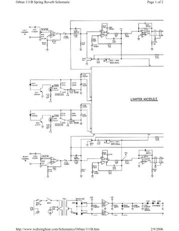 Page 1 of 2 Orban 111B Spring Reverb Schematic 2/9/2006 http ...