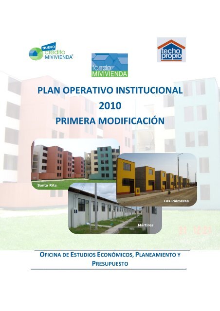 plan operativo institucional primera modificación - Fondo MIVIVIENDA