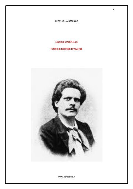 Carducci Poesie E Lettere D Amore Il Crocevia