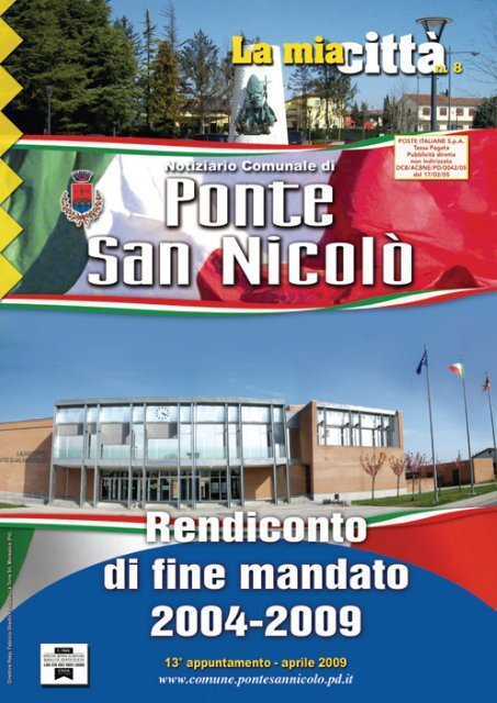 Notiziario aprile 2009 - Bilancio di fine mandato - Comune di Ponte ...