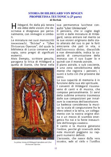 Storia di Hildegard von Binden - Sophia Arcanorum