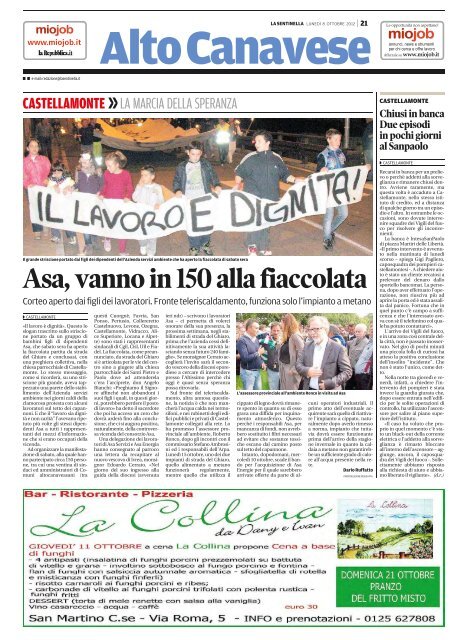 Asa, vanno in 150 alla fiaccolata - Comune di Cuorgne