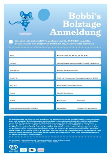 Anmeldeformular - VfL Bochum