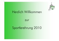 Herzlich Willkommen zur Sportlerehrung 2010 - VfL Herrenberg