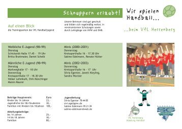 Wir spielen Handball... - VfL Herrenberg