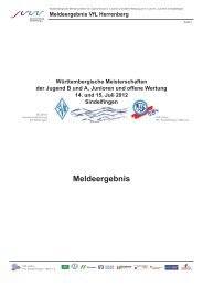 Meldeergebnis - VfL Herrenberg