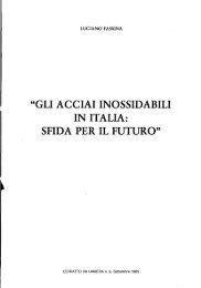 gli acciai inossidabili in italia: sfida per il futuro - Centro Inox