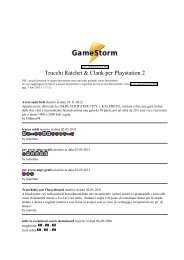 Trucchi Ratchet & Clank per Playstation 2 - GameStorm.it