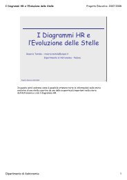 I Diagrammi HR e l'Evoluzione delle Stelle - Dipartimento di Fisica e ...