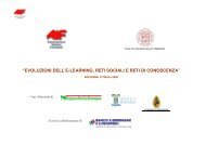 “EVOLUZIONI DELL'E-LEARNING, RETI SOCIALI E RETI DI ... - AIF