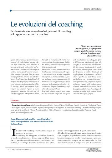 Le evoluzioni del coaching - CPC | Comunità di Pratica di Coaching