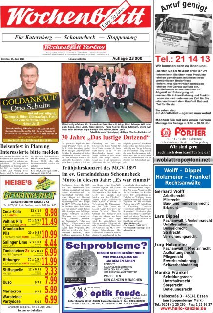 Wochenblatt Ausgabe vom 09.April 2013 - Schonnebeck