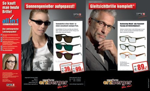 Gleitsichtbrille komplett* Sonnengenießer aufgepasst! - Erzberger