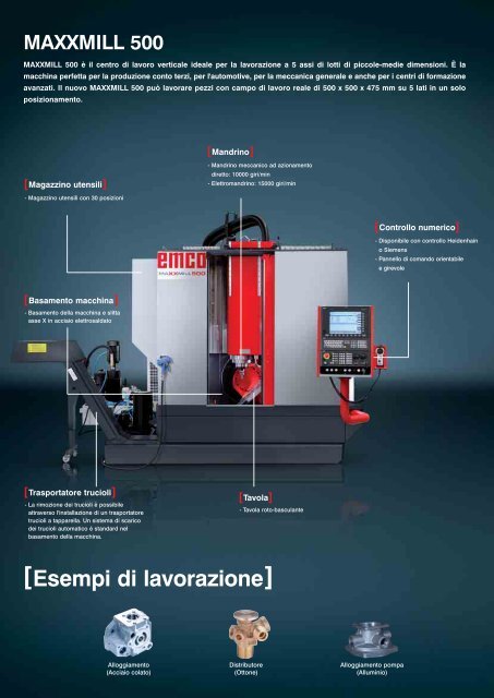 Risparmiare tempo, denaro e spazio! MAXXMILL 500 - EMCO