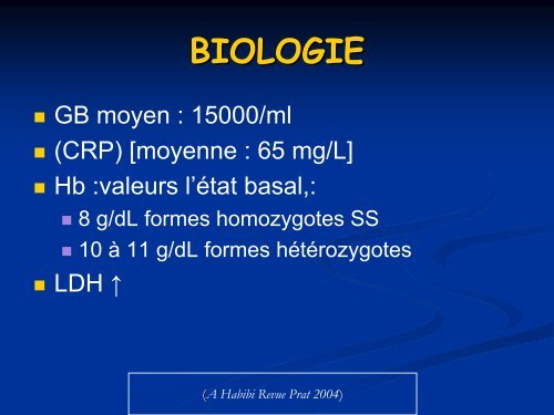 Prise en charge crise drépanocytaire