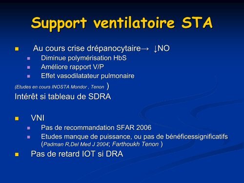 Prise en charge crise drépanocytaire