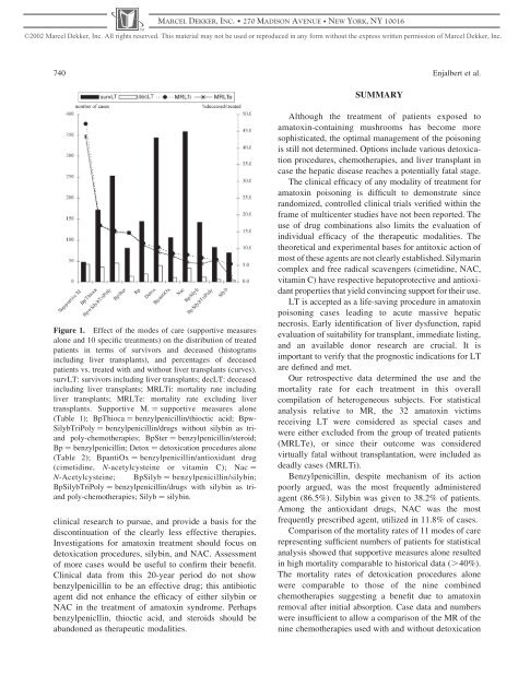 9. Treatment of Amatoxin Poisoning-20 year retrospective analysis