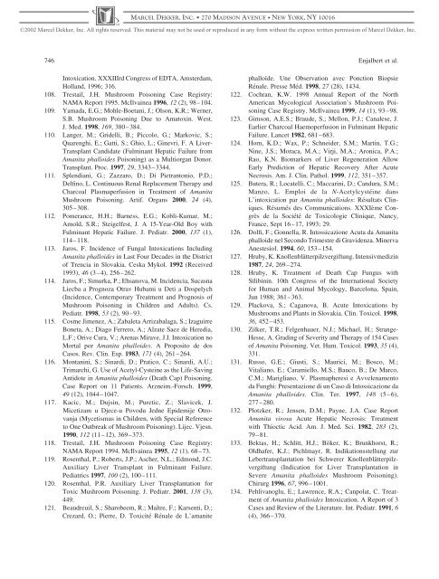 9. Treatment of Amatoxin Poisoning-20 year retrospective analysis