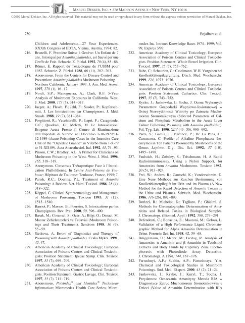 9. Treatment of Amatoxin Poisoning-20 year retrospective analysis