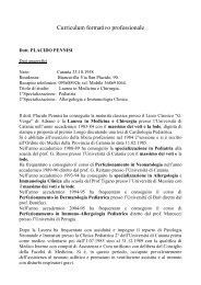 CV Pennisi - Azienda Ospedaliero - Universitaria 