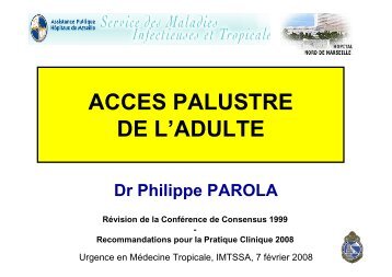 paludisme chez l'adulte - SMUR BMPM