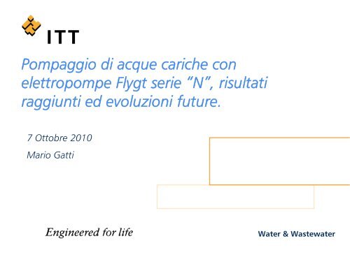 Pompe N ed evoluzioni - Water Solutions