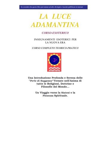 (IL TEMPIO ADAMANTINO - CORSO ESOTERICO ... - AcquaMarina