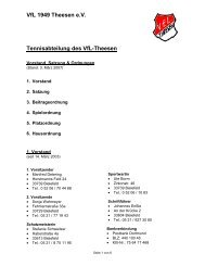 VfL 1949 Theesen e.V. Tennisabteilung des VfL-Theesen