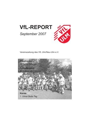 VfL-REPORT - (VfL) Ulm/Neu-Ulm eV