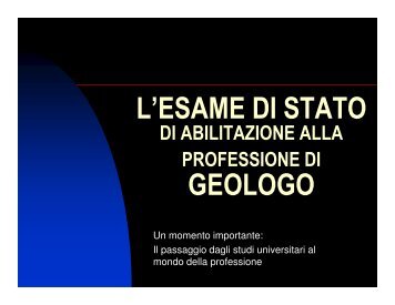 Slide Dott.Geol. Oliviero Lolli - 2^ parte - Ordine dei Geologi della ...